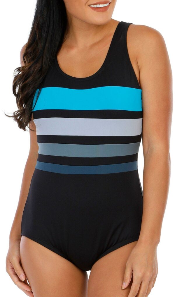 Women's Stripe One Piece Swimsuit