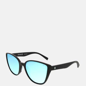 Women's Tampa Polarized Cat Eye Sunglasses in Rubberized Black, Size OS