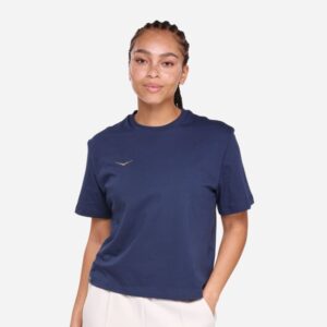 Women's Team HOKA Graphic T-Shirt in Varsity Navy, Size Medium