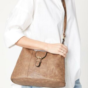 Womens Terry Zip Detail Tote Bag