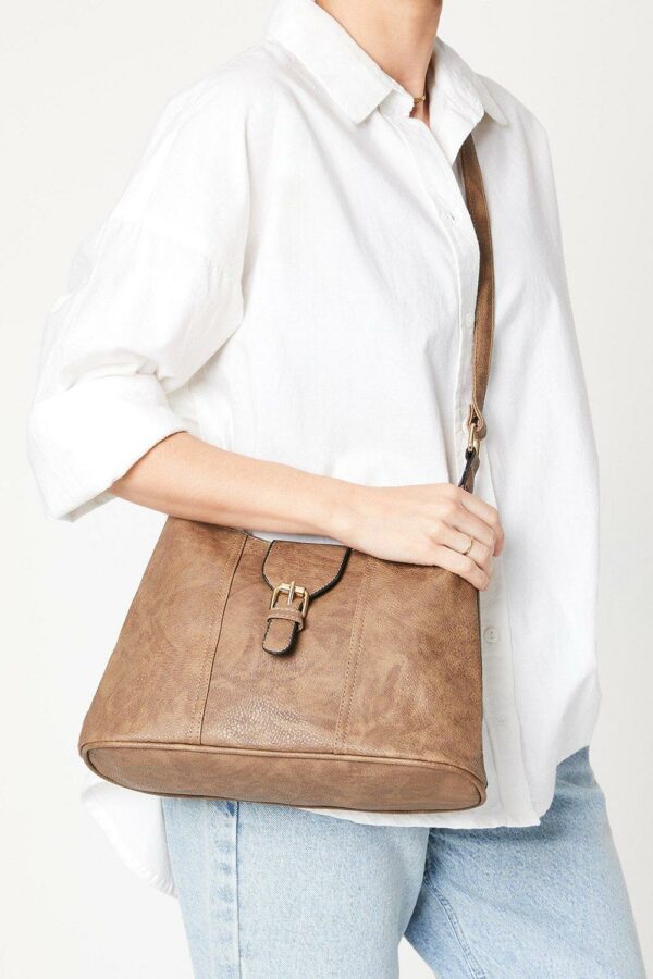 Womens Terry Zip Detail Tote Bag