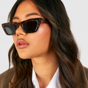 Womens Tortoise Shell Tinted Sunglasses - Brown - One Size, Brown