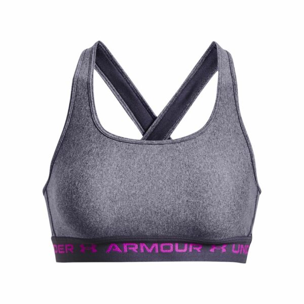 Womens UA Mid Crossback Heather Sports Bra