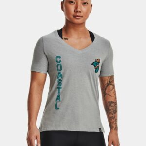 Women's UA Performance Cotton Collegiate V-Neck T-Shirt