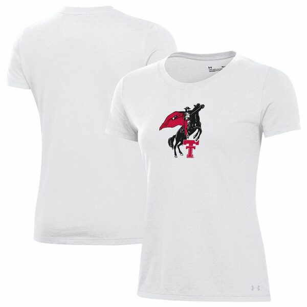 Women's Under Armour White Texas Tech Red Raiders Throwback Performance Cotton T-Shirt, Size: Medium