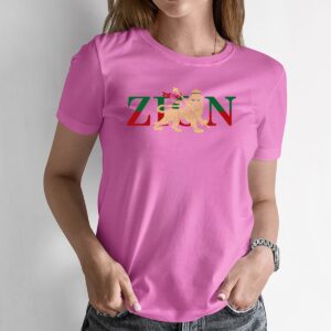 Women's Word Art Zion One Love T-Shirt - Pink