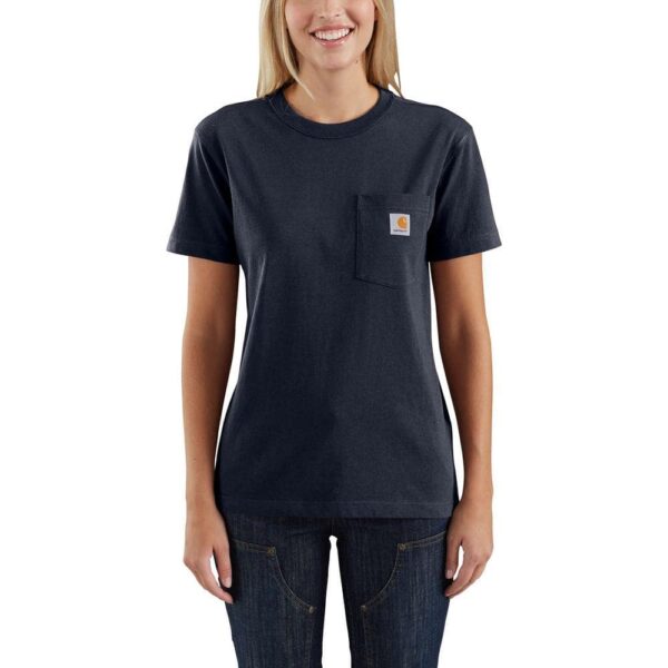 Women's X-Large Navy Cotton Workwear Pocket Short Sleeve T-Shirt