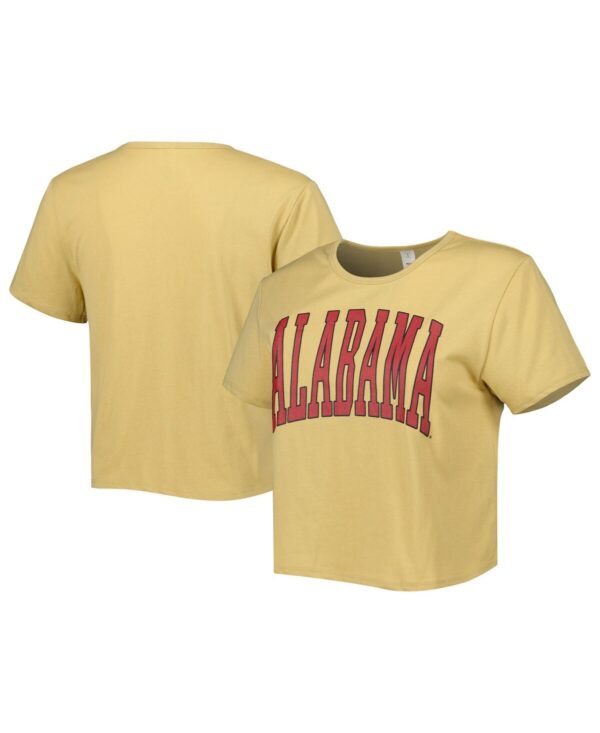 Women's ZooZatz Tan Alabama Crimson Tide Core Fashion Cropped T-shirt - Tan