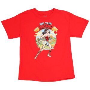 Wonder Woman Kids Be The Hero Red T-Shirt