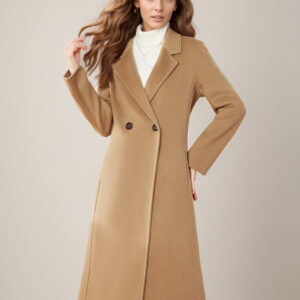 Wool Coats Lapel Single-Breasted Elegant Winter Outerwear For Women