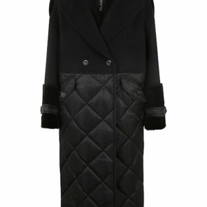 Wool Fabric, Nylon Fabric And Shearling Coat