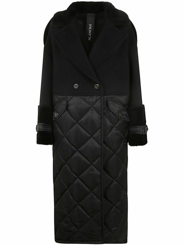 Wool Fabric, Nylon Fabric And Shearling Coat