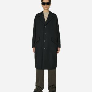 Wool Gabardine Coat Black