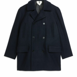 Wool Pea Coat - Blue