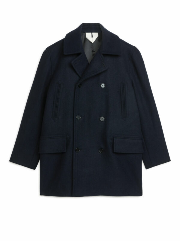 Wool Pea Coat - Blue