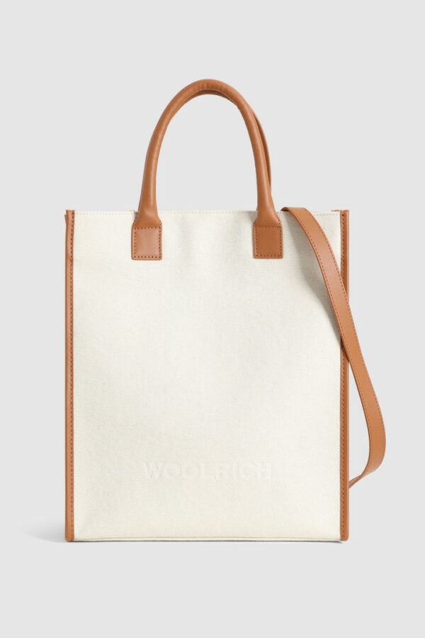 Woolrich Woman Canvas Tote Bag White Size ONE