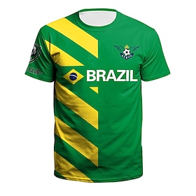 World Cup Qatar 2022 Football Soccer T-shirt Anime Cartoon Anime 3D Classic Street Style For Couple's Men's Women's Adults' 3D Print