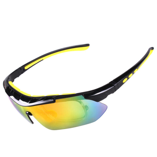 XQ-HD XQ-082-1 Outdoor Cycling Glasses Cool Windproof Ultraviolet-proof Sunglasses for Men Women - Black Yellow