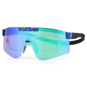 XQ-HD XQ-495A Colorful HD Bicycle Sunglasses Outdoor Riding Glasses Magnetic Suction Buckle Polarized Glasses for Men Women - Blue Frame