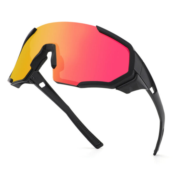 XQ-HD XQ-547A Men Women Outdoor Sports Polarized Goggles MTB Cycling Eyewear Anti-UV Sunglasses - Black Red