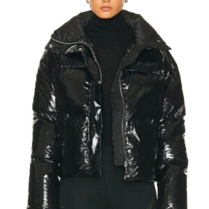 YEAR OF OURS Puffer Jacket in Black - Black. Size L (also in S, XS).