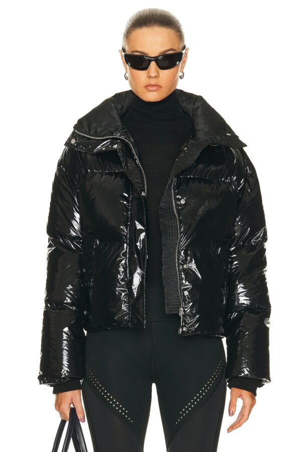 YEAR OF OURS Puffer Jacket in Black - Black. Size L (also in S, XS).