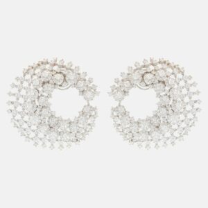 Yeprem 18kt white gold clip-on earrings with diamonds