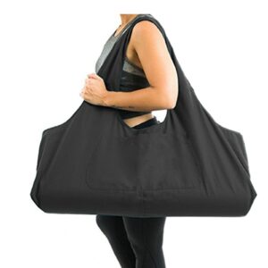 Yoga Bag Yoga Mat Bag,Canvas Yoga mat Tote Bag 3DTengkit Large (black)