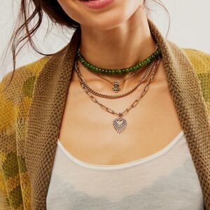 Yosemite Layered Necklace at Free People in Jade Gold