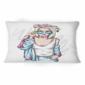 Young Stylish Woman With Sunglasses II - Modern Printed Throw Pillow