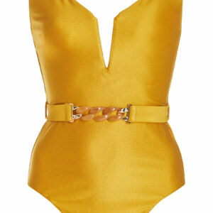 Zimmermann - August Belted One-Piece Swimsuit - Yellow - 0 - Moda Operandi