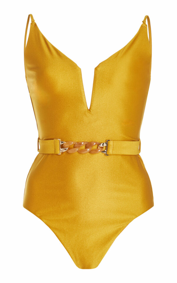 Zimmermann - August Belted One-Piece Swimsuit - Yellow - 0 - Moda Operandi