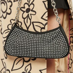 Zoe Rhinestone Chain Shoulder Bag