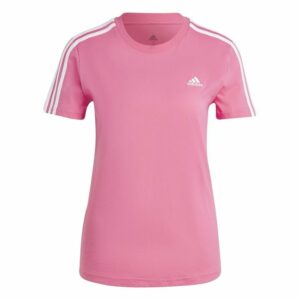 adidas Loungewear Essentials Slim 3-Stripes T-Shirt Women Womens - Pink