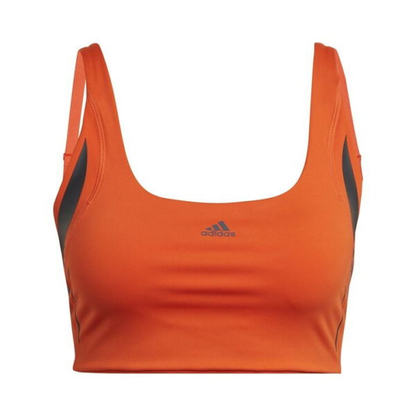 adidas Powerimpact Luxe Training Medium-Support Hiit Bra Low Impact Sports Womens - Orange