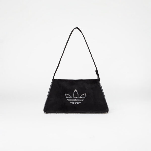 adidas Rhinestones Fake Suede Shoulder Bag Black Universal