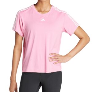 adidas Women's Aeroready Train Essentials 3-Stripes T-shirt - Bliss Pink/white