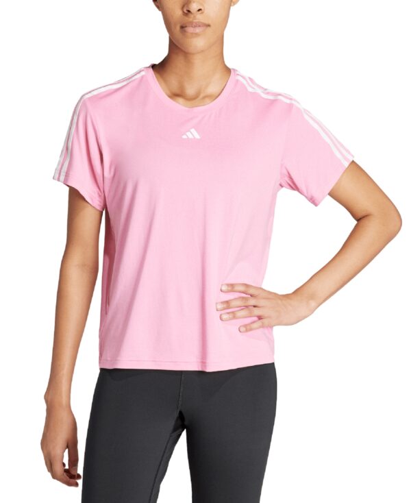 adidas Women's Aeroready Train Essentials 3-Stripes T-shirt - Bliss Pink/white