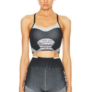 adidas by Stella McCartney True Strength Seamless Yoga Medium Support Sports Bra in Black