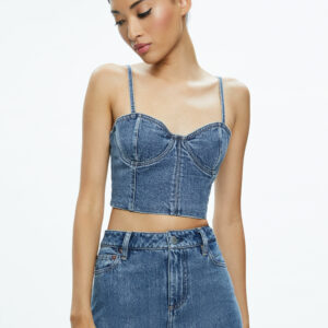 alice + olivia NATACHA SPAGHETTI STRAP BUSTIER