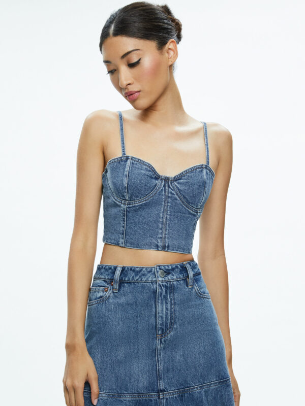 alice + olivia NATACHA SPAGHETTI STRAP BUSTIER