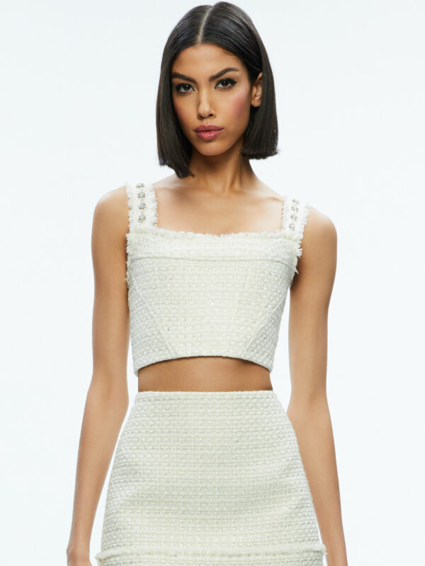 alice + olivia VICENTA EMBELLISHED STRUCTURED CORSET