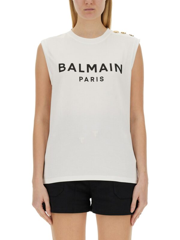 balmain camisole with three buttons