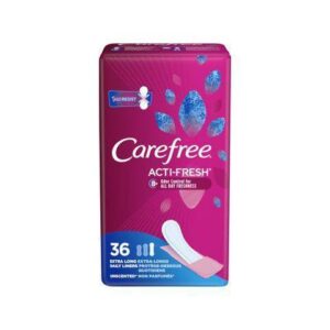 carefree acti fresh body shape extra long togo pantiliners, unscented