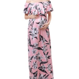 kimi + kai Maternity Floral Print Nursing Maxi Dress - Multicolored