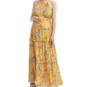 kimi + kai Maternity Soleil Floral Print Maxi Dress - Multicolored