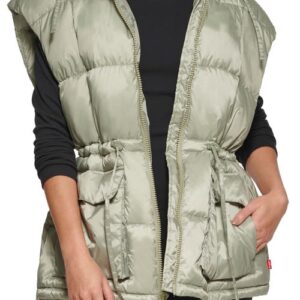 levi's Cinch Waist Hooded Vest in Seafoam at Nordstrom, Size X-Large