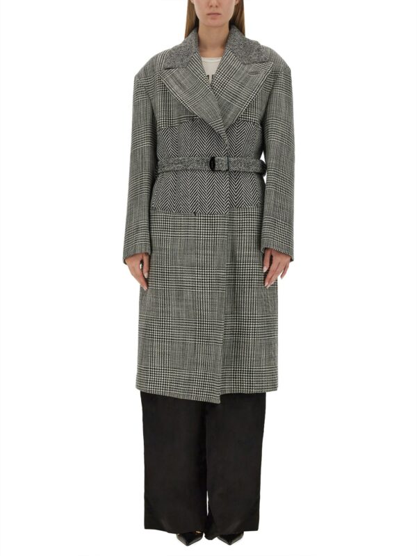 tom ford wool patchwork coat