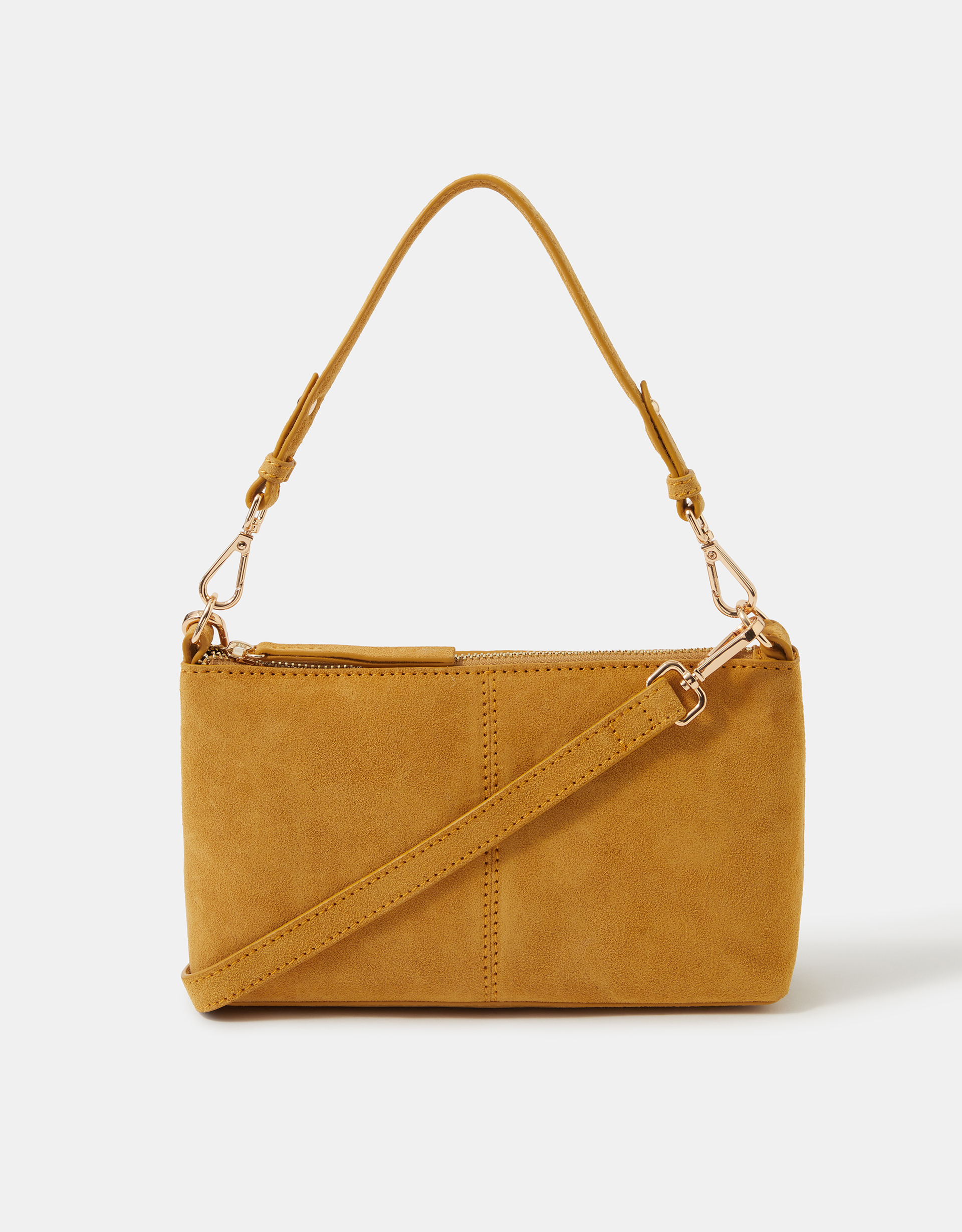 Leather Crossbody Handbag Yellow