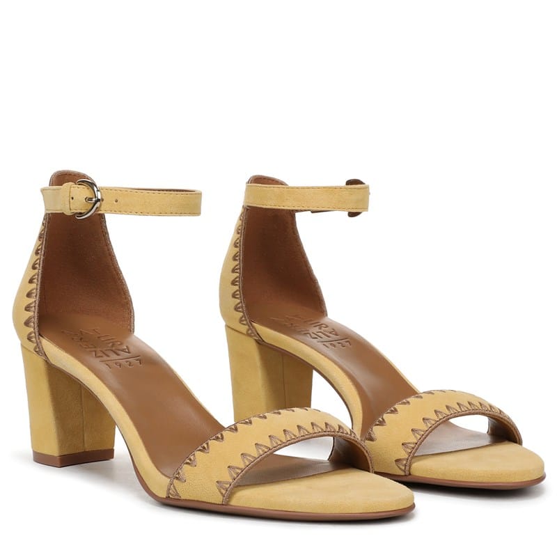 Naturalizer Women's Vera Dress Sandals Beehive Yellow Suede - Size .